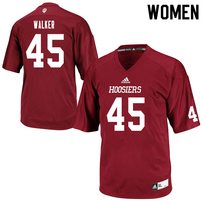 Women #45 Trey Walker Indiana Hoosiers College Football Jerseys Sale-Crimson
